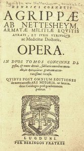 Vergrößerung der Titelseite von « De occulta philosophia »